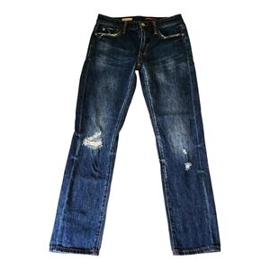 Anthropologie Pilcro The Slim Boyfriend Crop Distressed Jeans Size 25